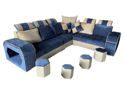 Blue bright sofa