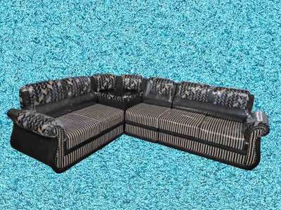 Double Black Corner sofa
