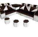 silver color sofa