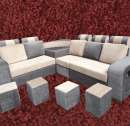 Square handle sofa